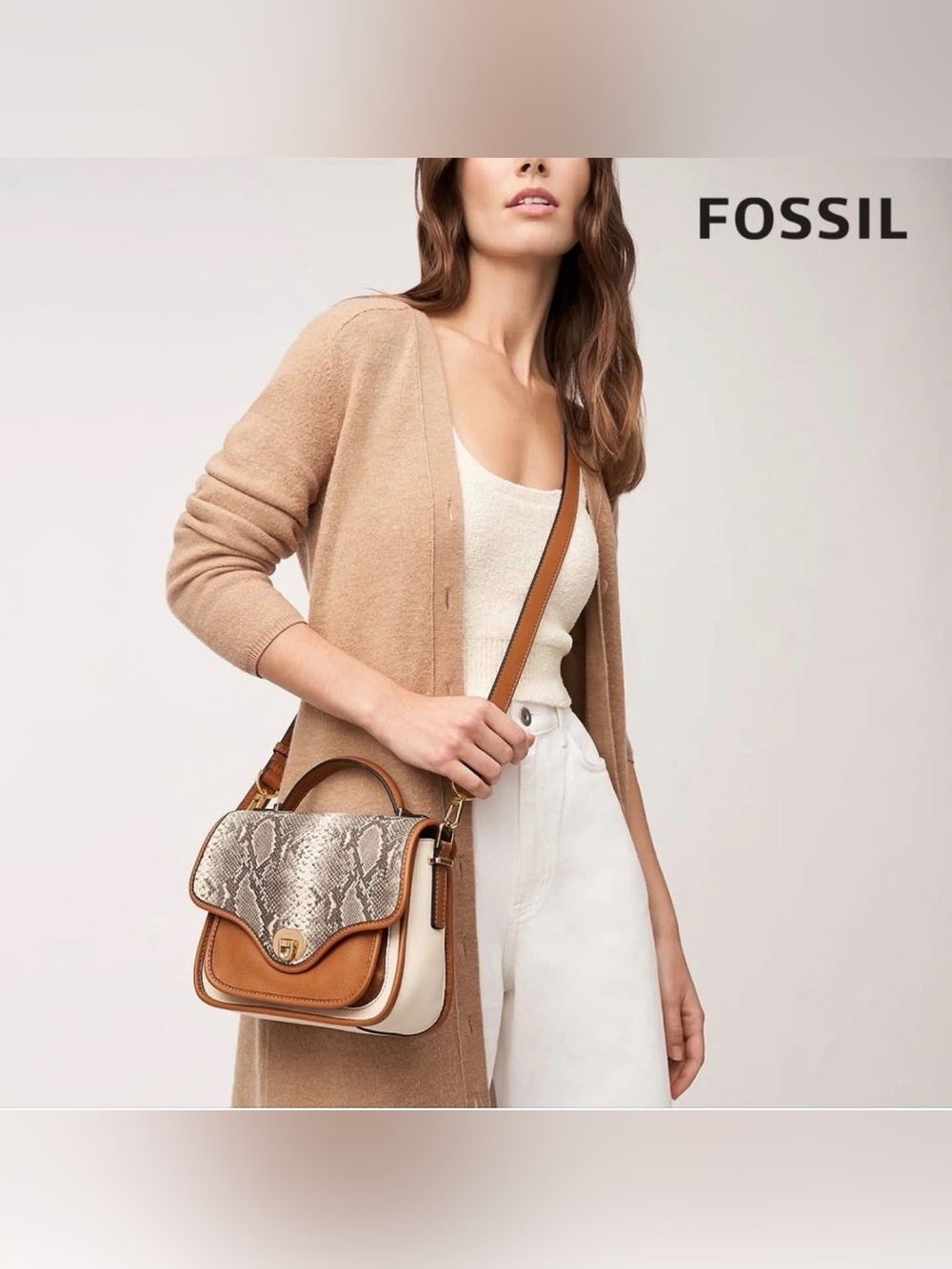 FOSSIL Heritage Leather Top Handle Crossbody bag